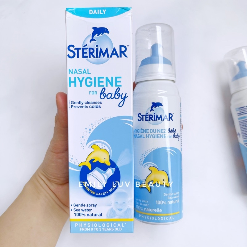 Xịt muối biển cá heo Sterimar Pháp cho bé 0m+ 100ml