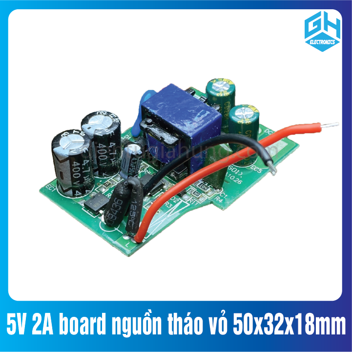 5V 2A board nguồn tháo vỏ 50x32x18mm