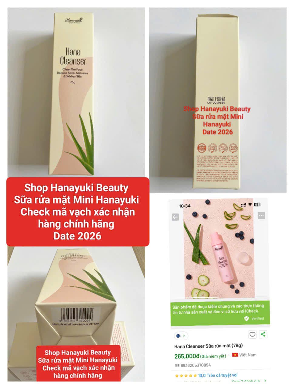[Chính hãng-Date 2027] SỮA RỬA MẶT KHÔNG BỌT MINI HANAYUKI 76g - HANA CLEANSER MINI