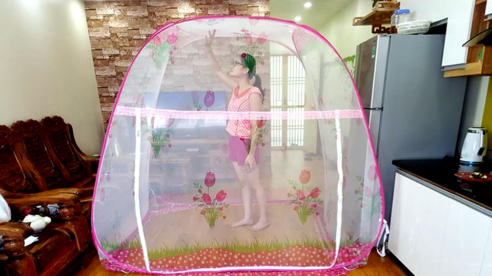 Mùng màn ngủ tự bung đỉnh rộng 1.8x2m