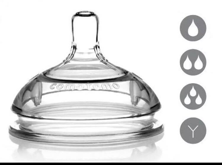 (FREESHIP) Núm ti rời thay thế cho bình sữa Comotomo (đủ size) 1,2,3 tia và y cắt thiết kế mô phỏng ti mẹ