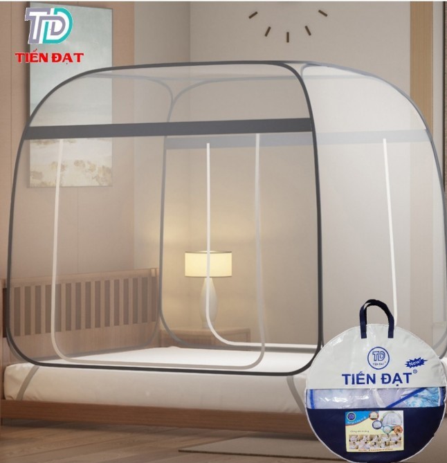 Mùng ngủ xếp gọn đỉnh vuông chân viền - mùng ngủ cho giường - màn chụp tự bung - mùng ngủ giăng dây - mùng chụp người lớn-mùng chụp vuông-mùng chụp gia đình-mùng giường-màn giường