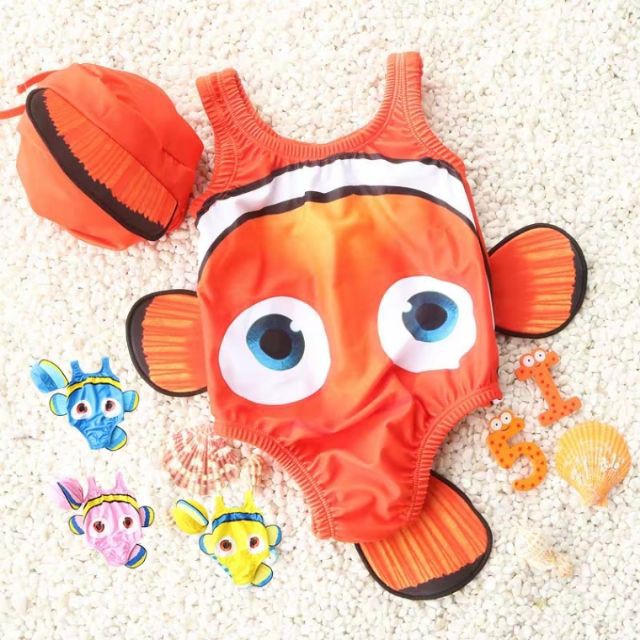 Bộ đồ bơi cá Nemo cực yêu cho bé có kèm nón (Chuẩn hàng Quảng Châu)
