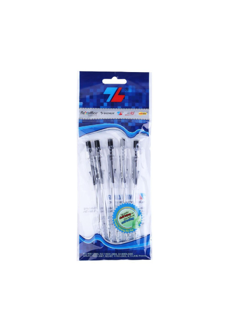 Bút bi tl-079 đen vỉ 5 cây