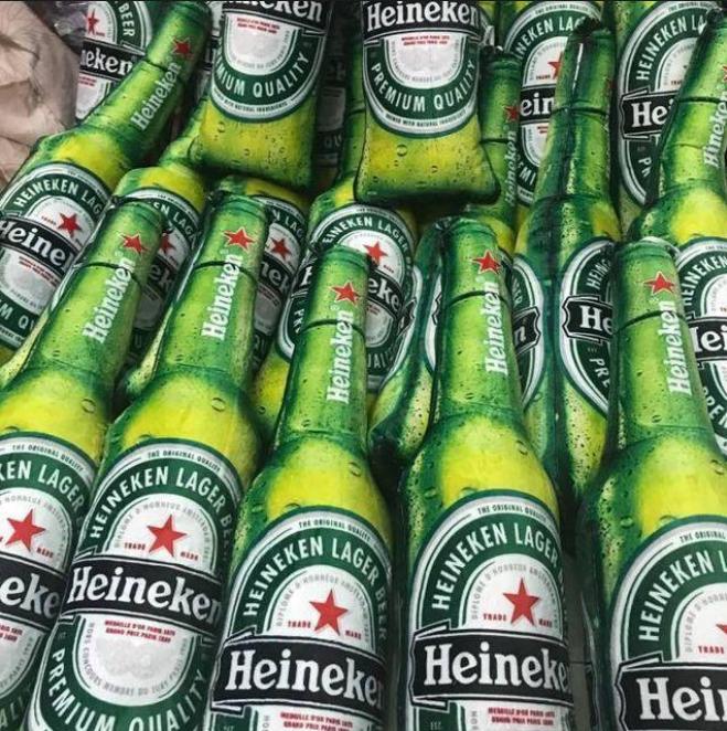 gối ôm hình chai bia 3d nhồi bông ( 40cm đến 150cm)