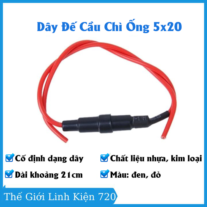 Vỏ cầu chì, dây đế cầu chì ống kích thước 5x20mm