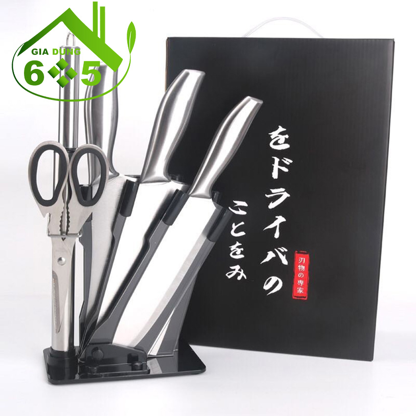BÁO GIÁ Bộ Dao Làm Bếp Nhật | Shopee Lazada Sendo Tiki mới nhất 74 Bộ dao làm bếp nhật bản 5 món inox cao cấp, dao thái, dao chặt, dao gọt hoa quả, kéo nhật, dụng cụ mài dao, gia dụng 605