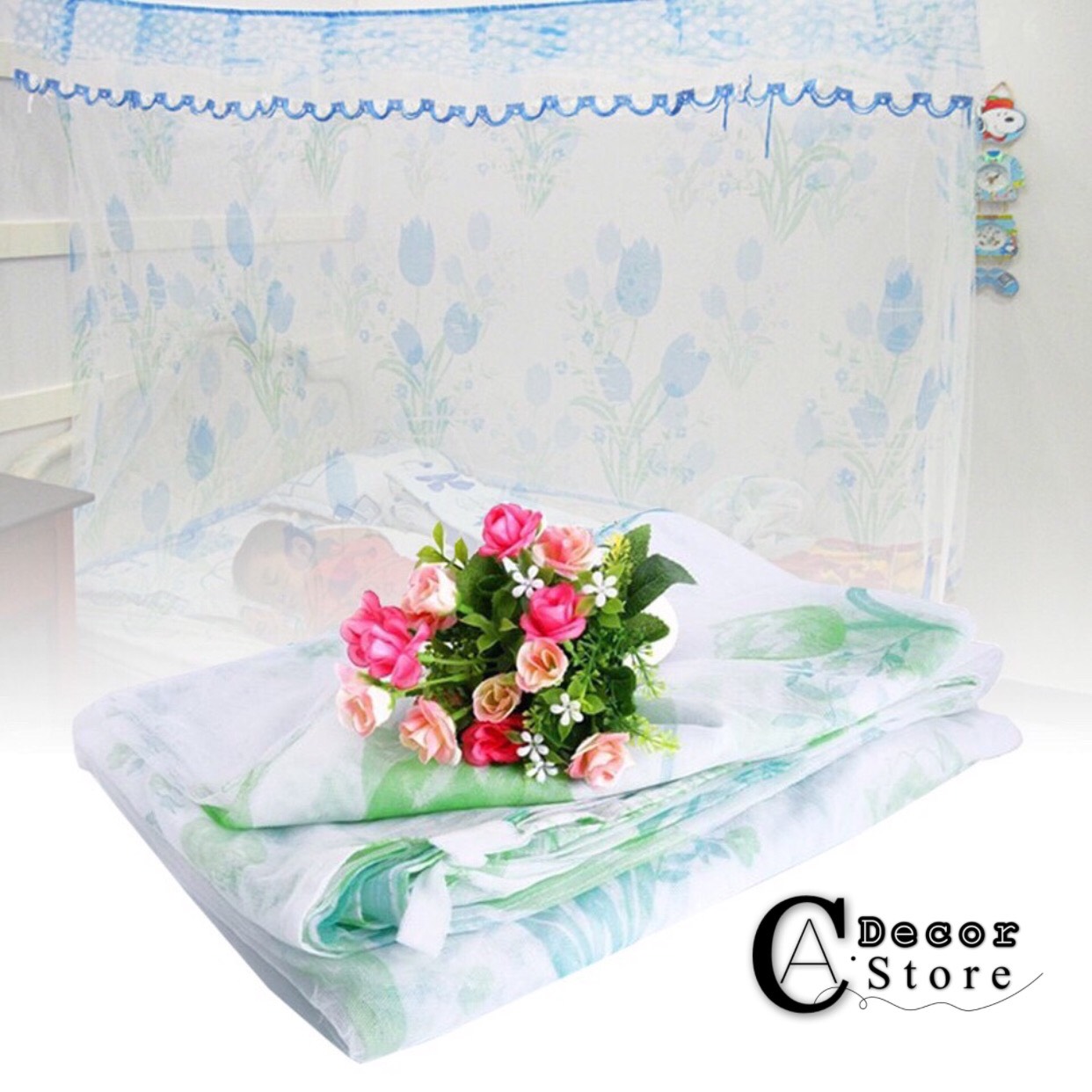 Màn Tuyn Không Cửa Cao Cấp Dệt May Chống Muỗi Hiệu Quả - Họa Tiết Đẹp