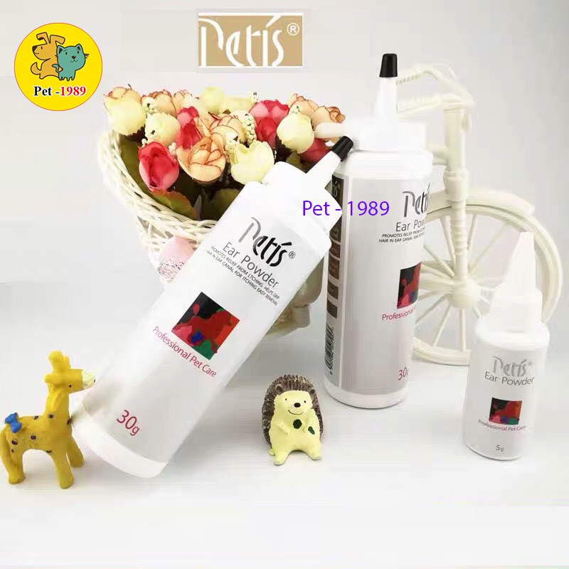 Bột nhổ lông tai cho chó mèo petis ear powder 5g và 30g pet-1989