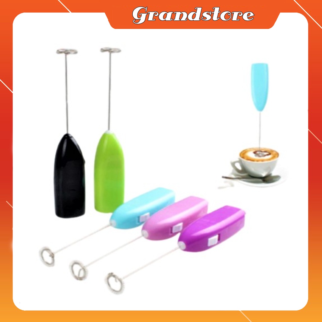 Cây khuấy cafe tạo bọt đánh trứng khuấy bột làm bánh cầm tay tự xoay, dụng cụ khuấy cà phê đánh trứng bột pha sữa coffee