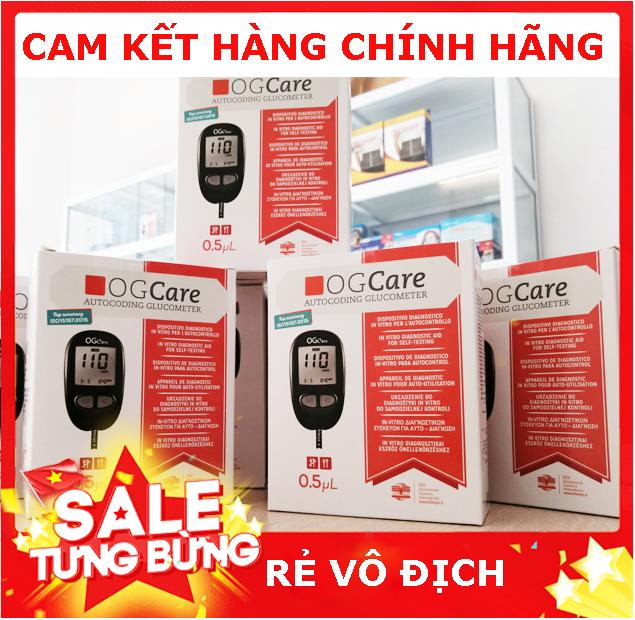 Máy đo đường huyết OG Care +25 que thử vs 25 kim lấy máu