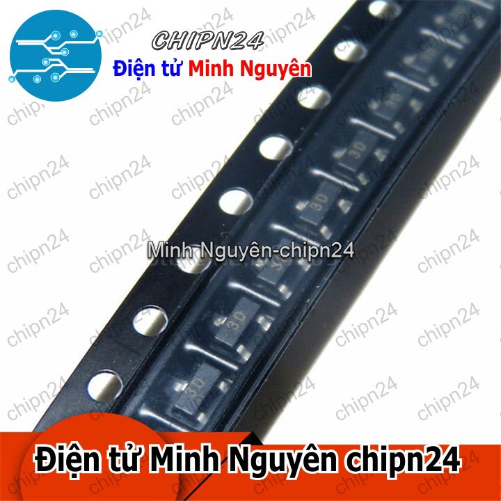 [10 con] (G3.2) Transistor Dán A44 (3D) SOT-23 NPN 200mA 400V (SMD) (KSP44 MMBTA44) - HH004293