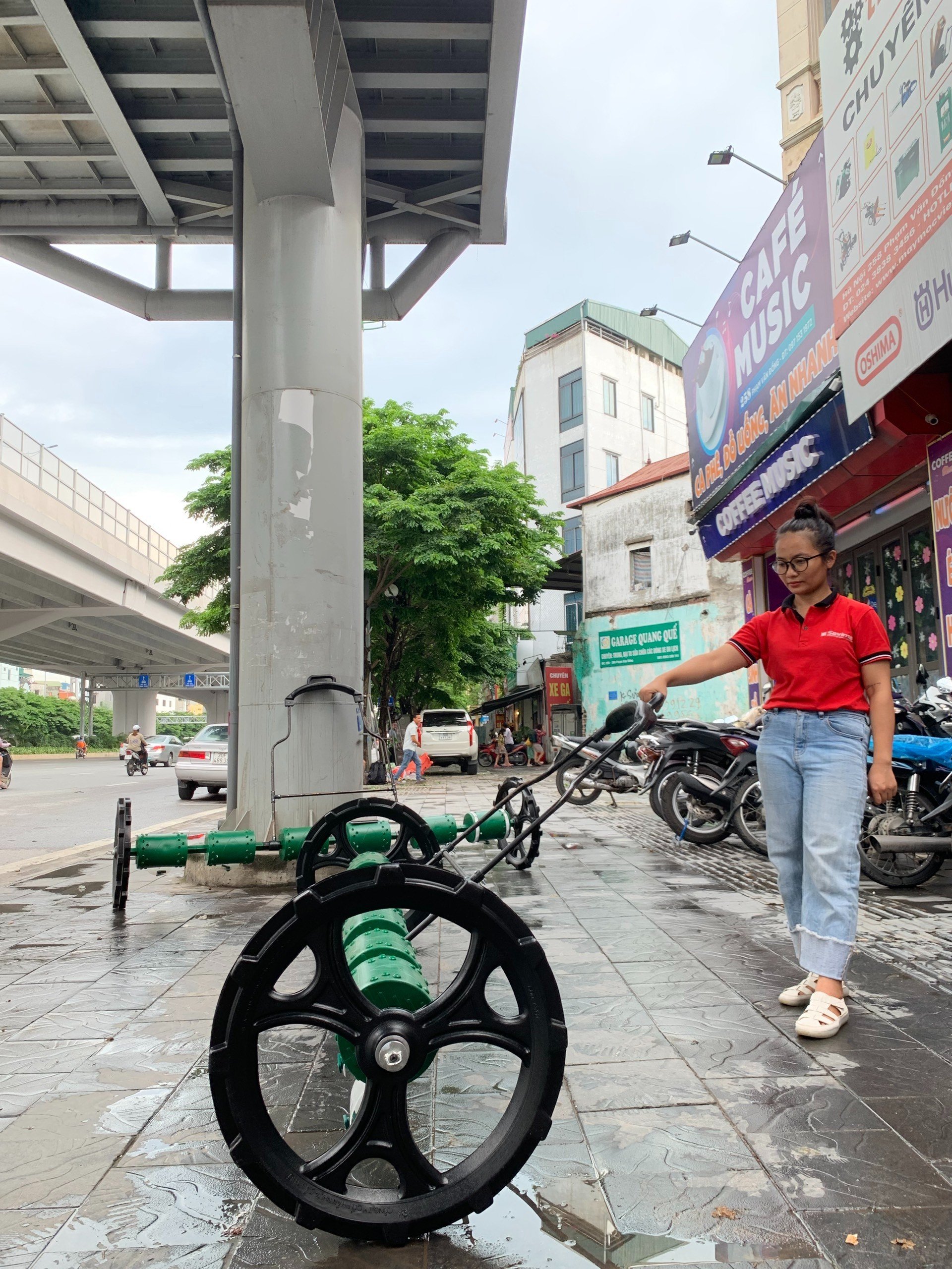 [HCM]Máy sạ lúa kéo tay 6 trống