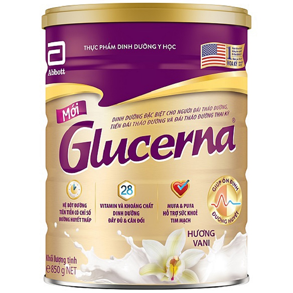 Sữa Bột Abbott Glucerna cho bệnh nhân tiểu đường 850g