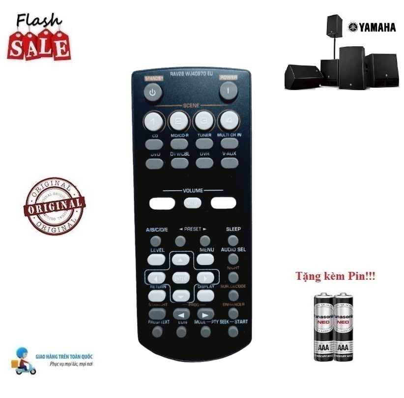Remote điều khiển dàn âm thanh yamaha rav28 wj40970 eu av htr-6030 rx-v361 cho rav34 rav250 rx-v365 ht