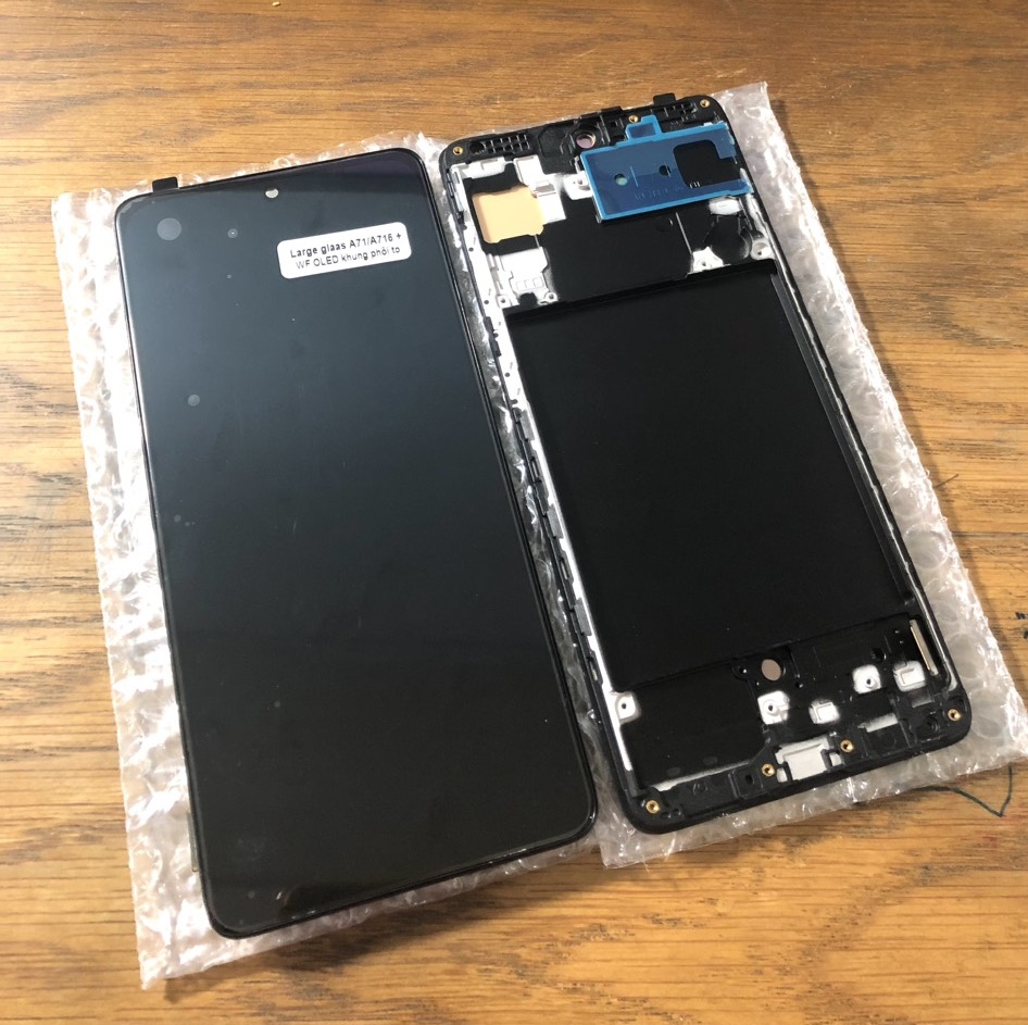 MÀN HÌNH SAMSUNG A71 OLED CÓ KHUNG PHÔI TO