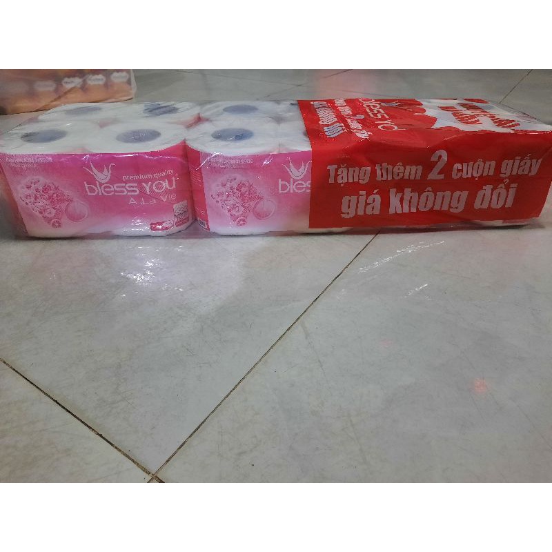 [ Tặng 2 cuộn ] Giấy vệ sinh Bless You 10 cuộn