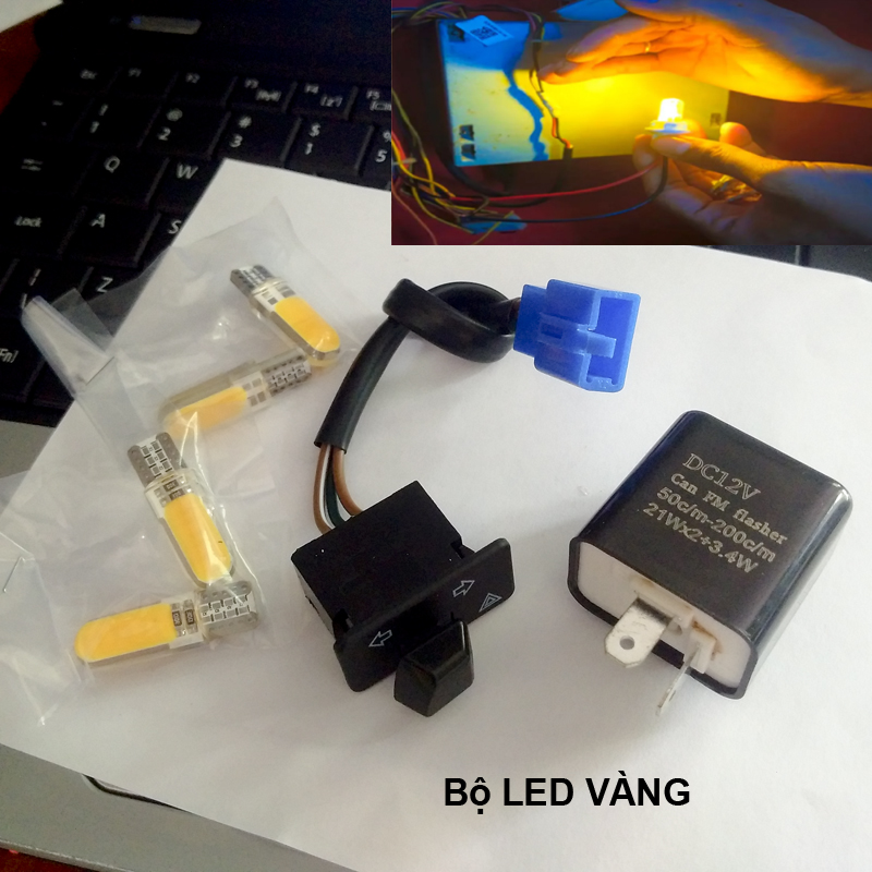 Trọn bộ công tắc nháy 4 bóng xi nhan cho xe yamaha aerox 155, nvx 155, janus