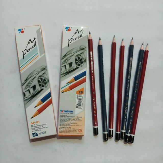 set 10 bút chì 2B nhiều lựa chọn