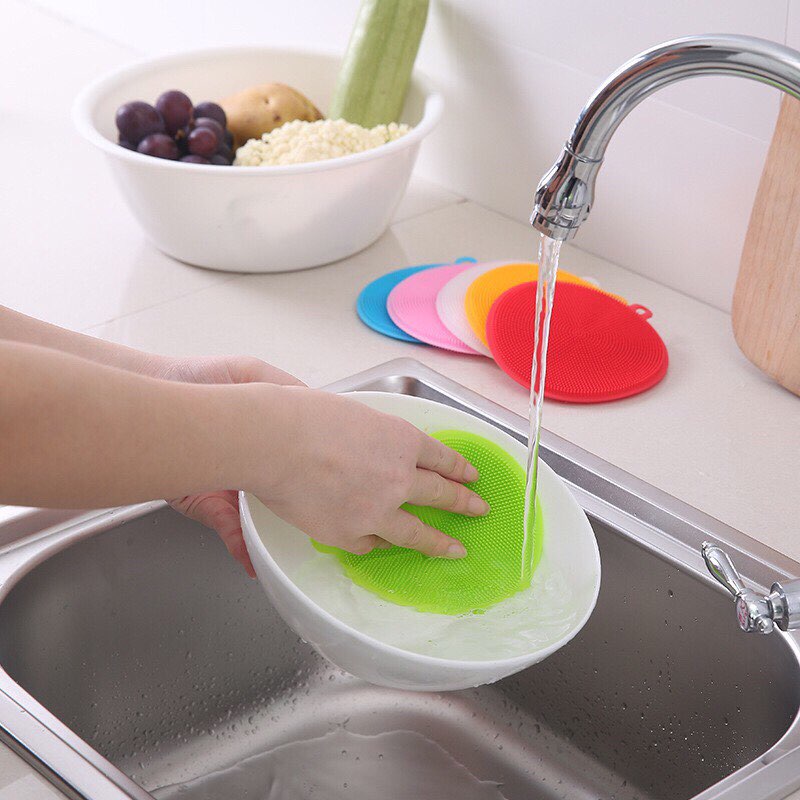 Miếng silicon lau chùi, rửa bát đa năng