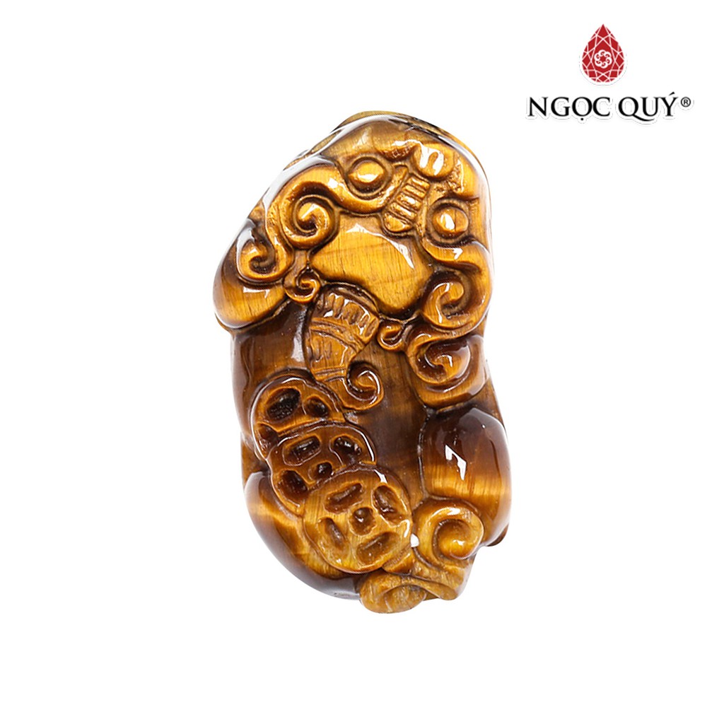 Mặt dây chuyền tỳ hưu đá mắt hổ tiger's eye quartz - ngọc quý