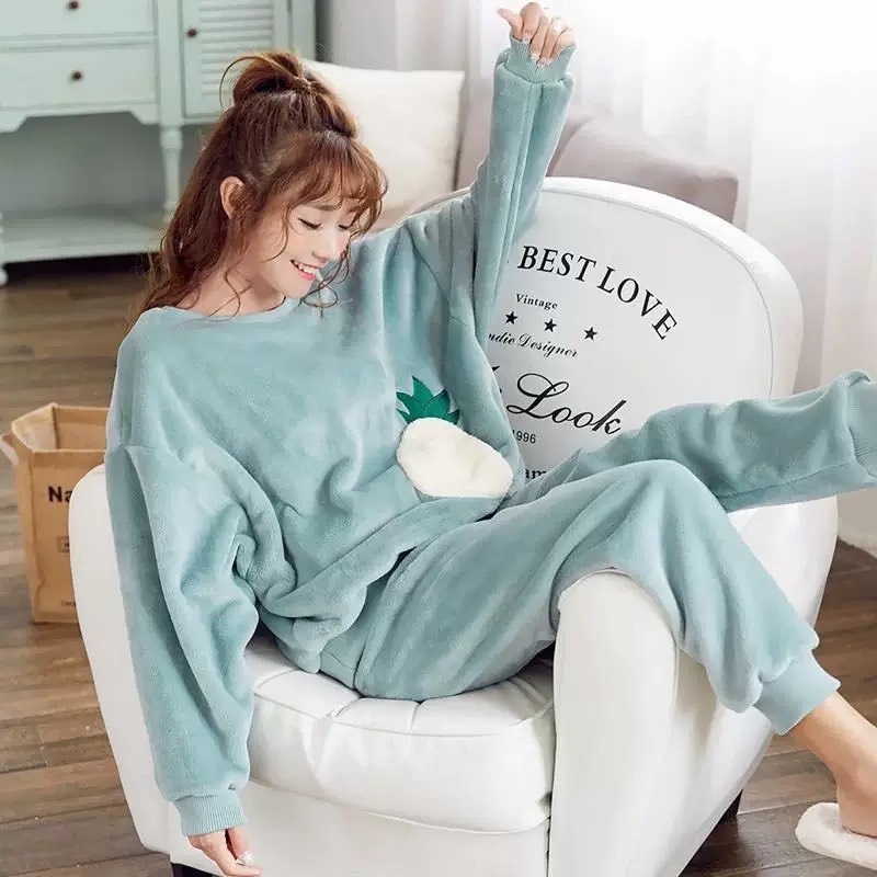 Bộ Mặc Nhà Bông Ấm Áp Siêu Mềm Mịn