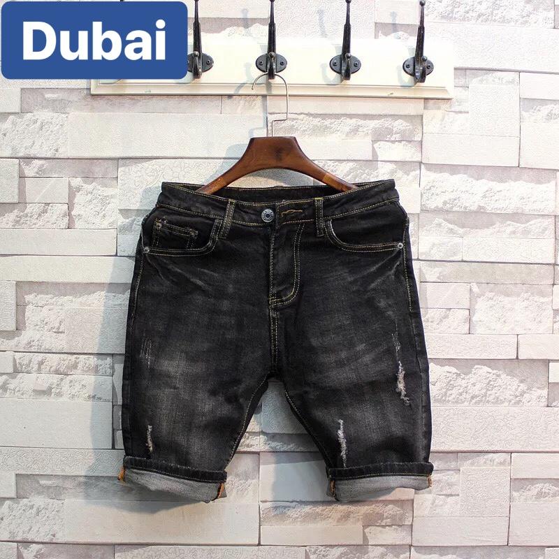 QUẦN SHORT LỬNG JEAN NAM CHẤT BÒ ĐEN MUỐI TIÊU HÀN QUỐC BD-480 CAO CẤP - DUBAI FASHION