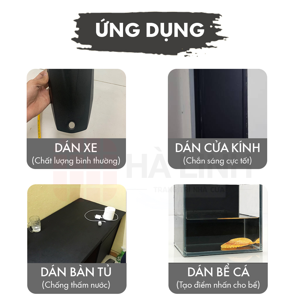 Decal đen nhám dán xe máy dán kính