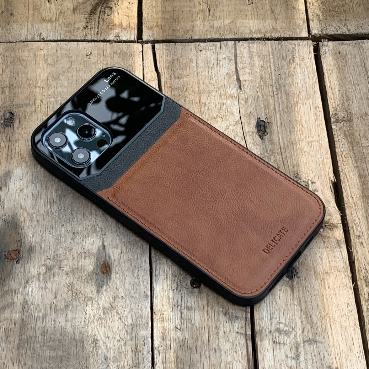 Ốp lưng da kính cao cấp dành cho iPhone 12 Mini / 12 / 12 Pro / 12 Pro Max