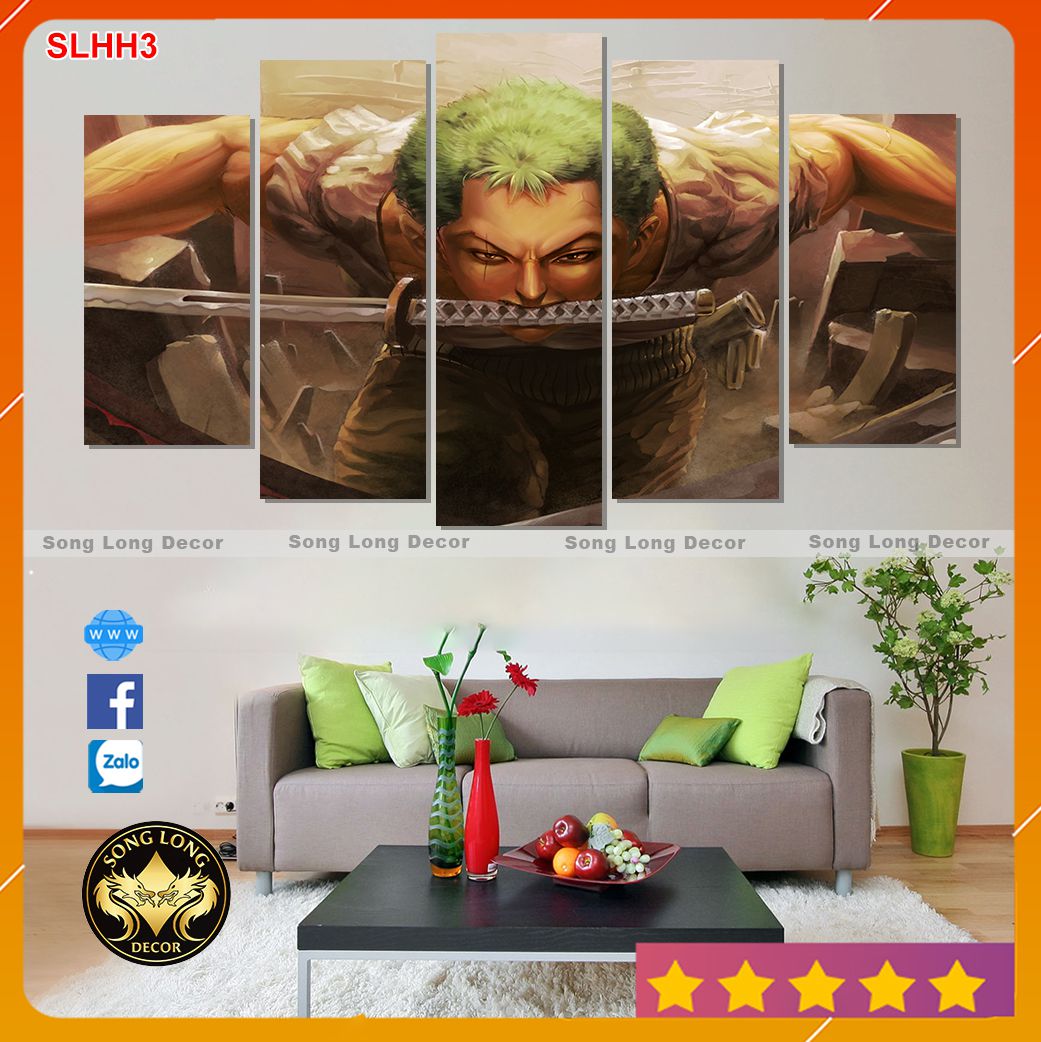 Tranh dán tường nhân vật hoạt hình ONE PIECE Roronoa Zoro - SLHH3 - Tranh trang trí nhà cửa