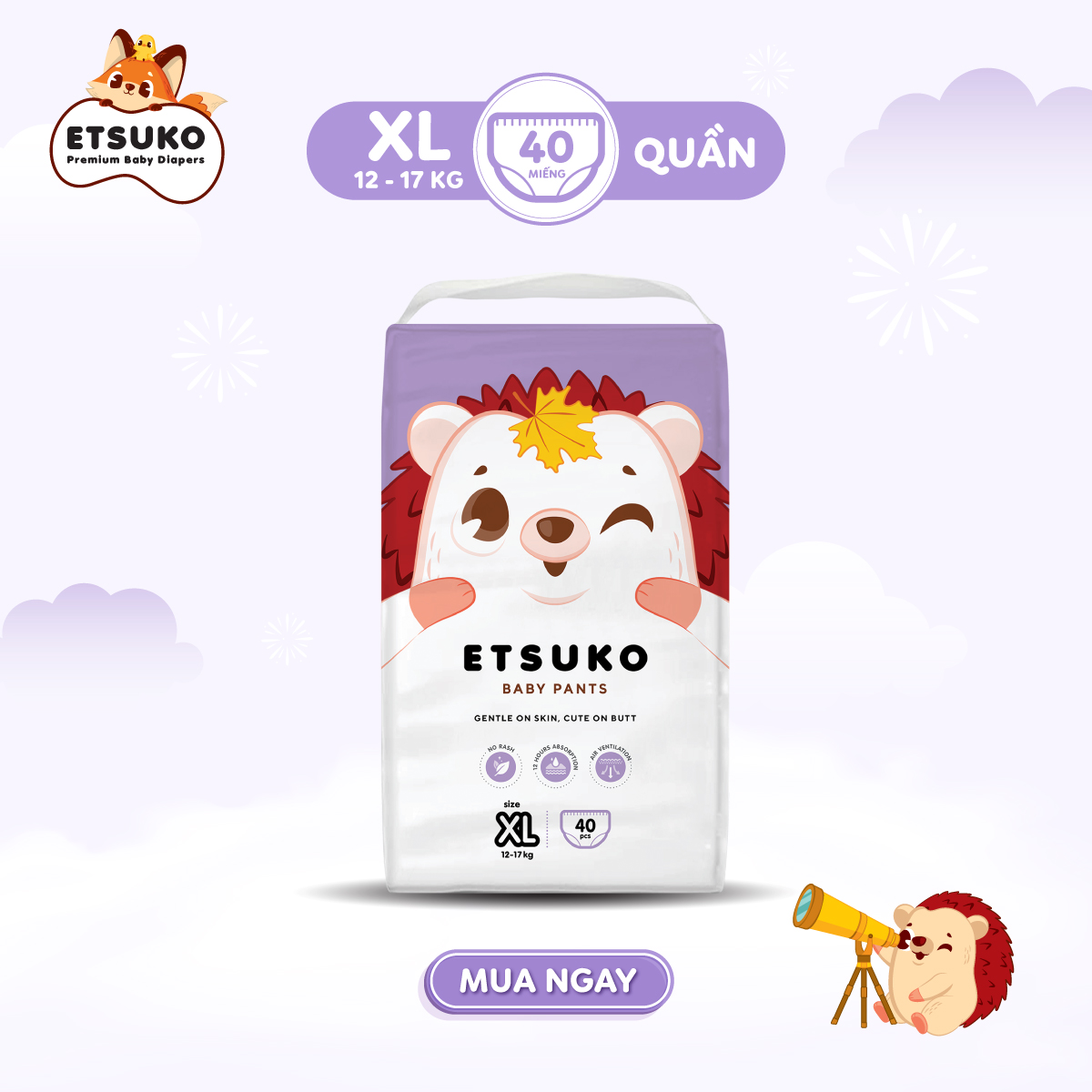 [Gift] Tã quần ETSUKO size M, L, XL, XXL