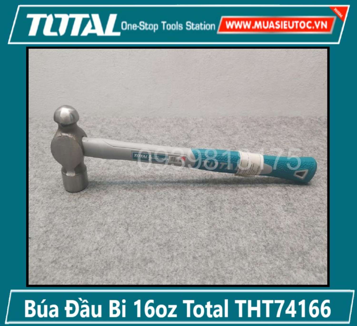Đồ nghề total búa đầu bi 16oz total tht74166