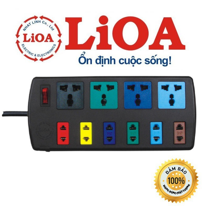 Ổ cắm nối dài lioa 10 ổ đa năng 4d6s52 - 4d6s32