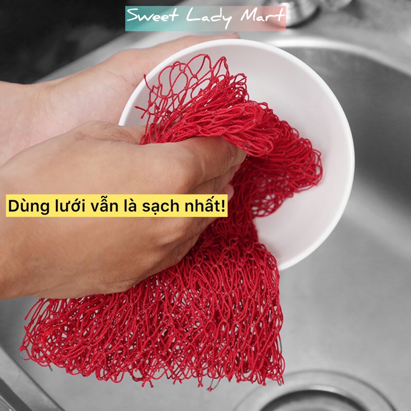 Lưới Rửa Chén Bát Siêu Dày Lưới Việt Loại Xịn Có Túi Bóng Hàng Đẹp SỈ TOÀN QUỐC - Tạp Hoá Huy Liên
