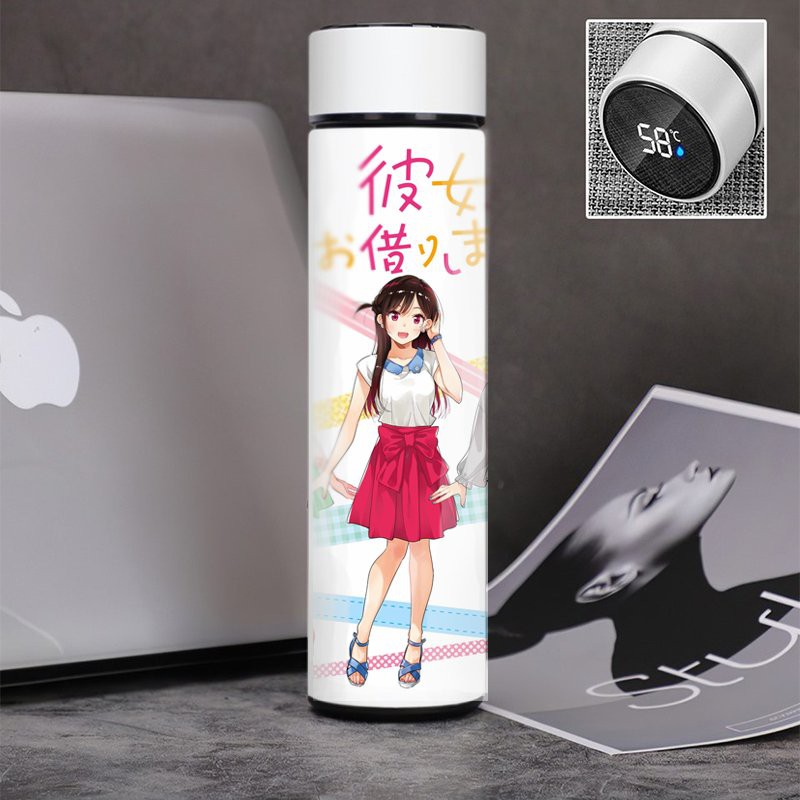 Bình đựng nước giữ nhiệt in hình Kanojo Okarishimasu DỊCH VỤ THUÊ BẠN GÁI anime chibi thiết kế tiện lợi