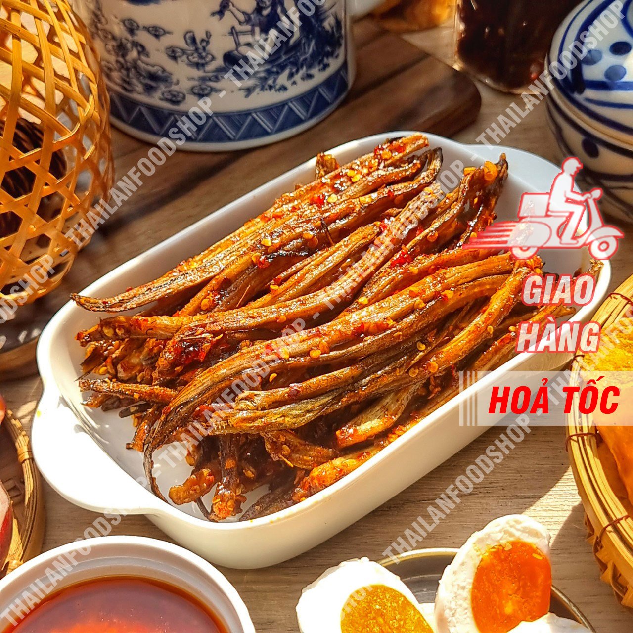 Khô Cá Kèo Sate Ram Giòn Ăn Liền - Lon 250Gram