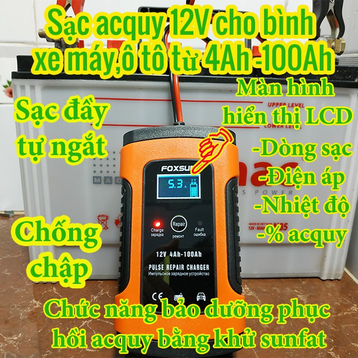12V 5A Battery Charger - 12V-5A-Foxsus