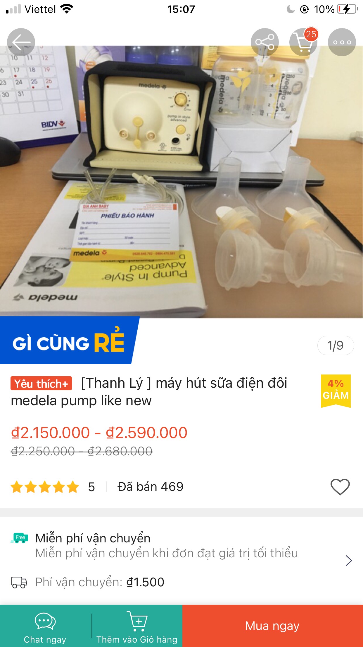 Bình trữ sữa medela 250 ml