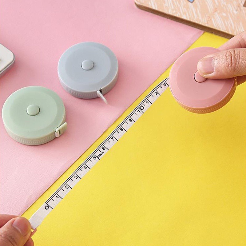 Thước Dây Mini Cuộn Rút May Đồ Đo 3 Vòng 1.5m