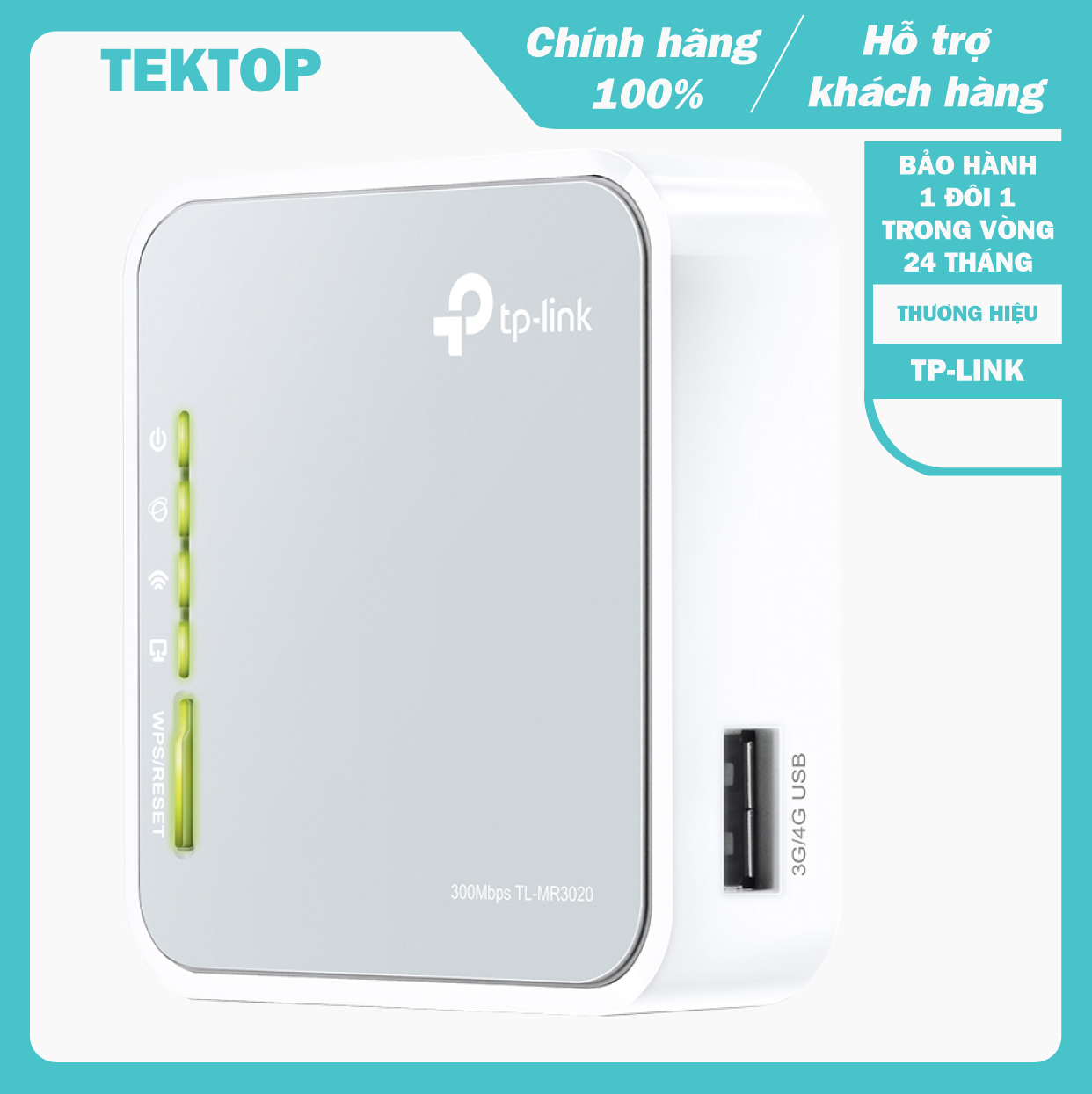 (BẢO HÀNH CHÍNH HÃNG 1 ĐỔI 1 TRONG VÒNG 2 NĂM) Cục phát wifi di động từ USB 3G TP-Link TL-MR3020