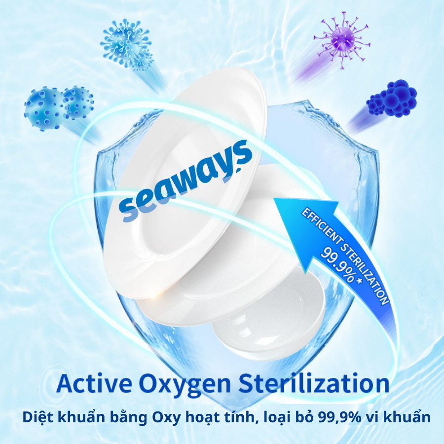 Bột Rửa Chén Bát Seaways 1kg - Dành Cho Máy Rửa Chén Bát/ Dùng cho mọi máy rửa chén