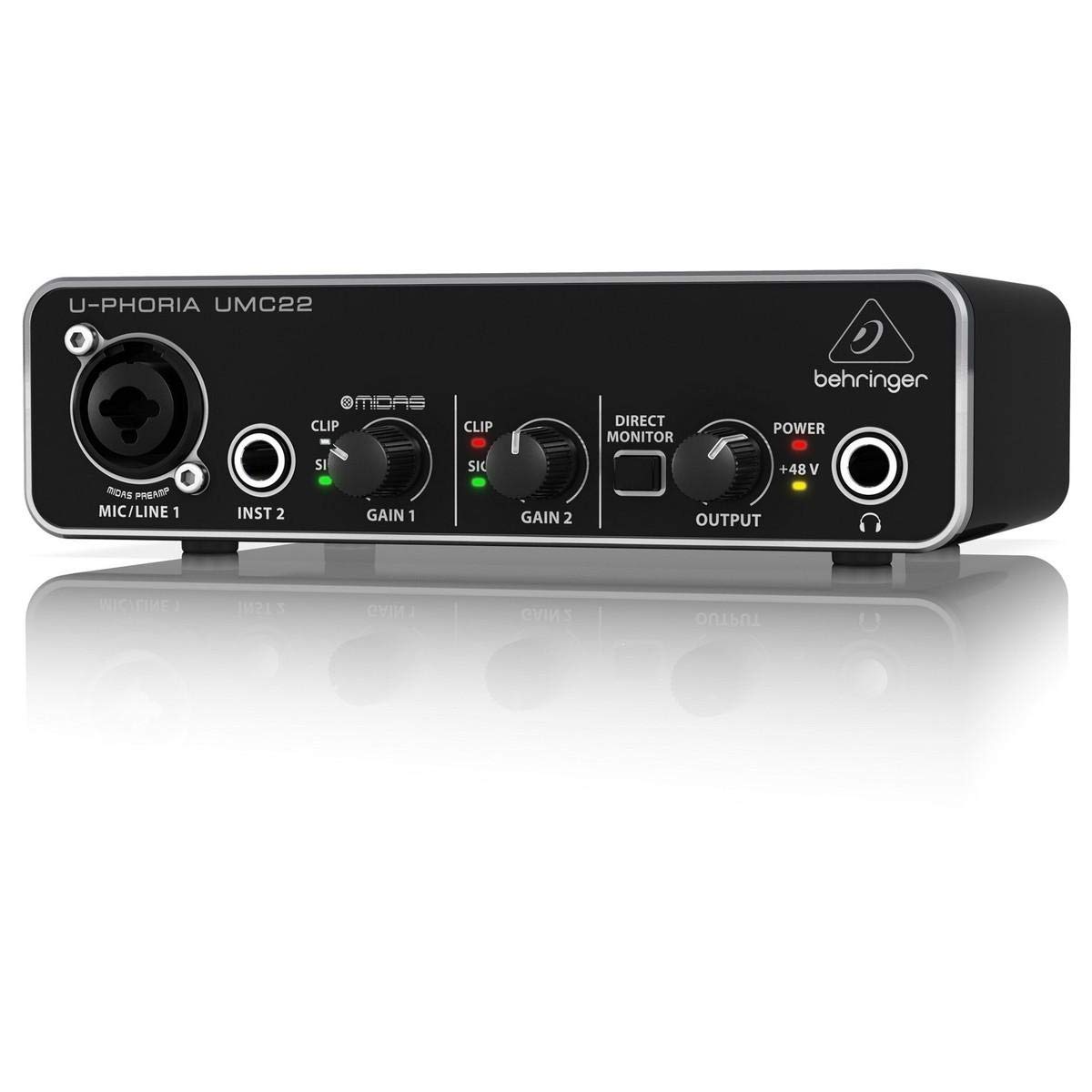 Sound card thu âm 48v Behringer Uphoria UMC22