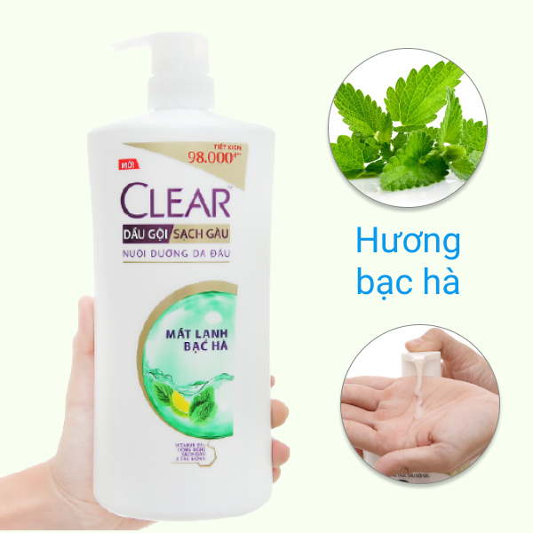 DẦU GỘI ĐẦU CLEAR BẠC HÀ 630G