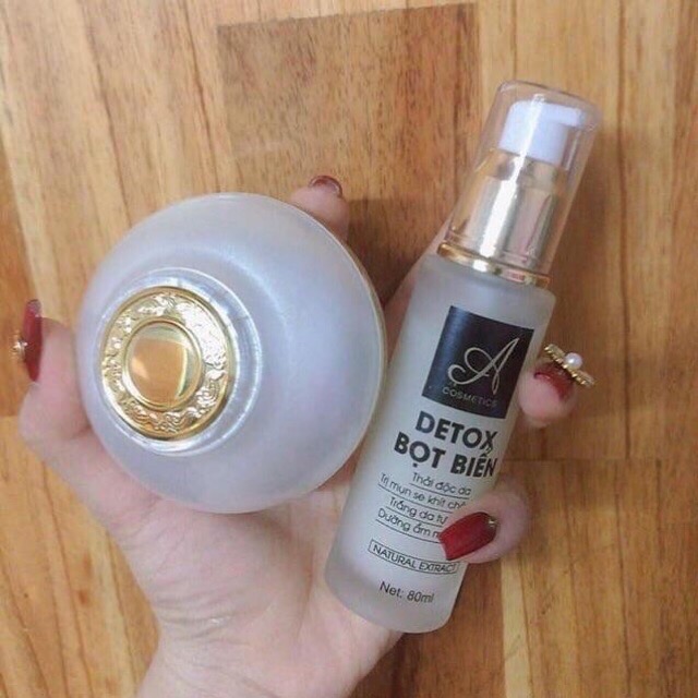 Combo kem A Face Pháp + Detox Bọt Biển