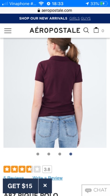 Áo thun vải cá sấu Aeropostale Mỹ