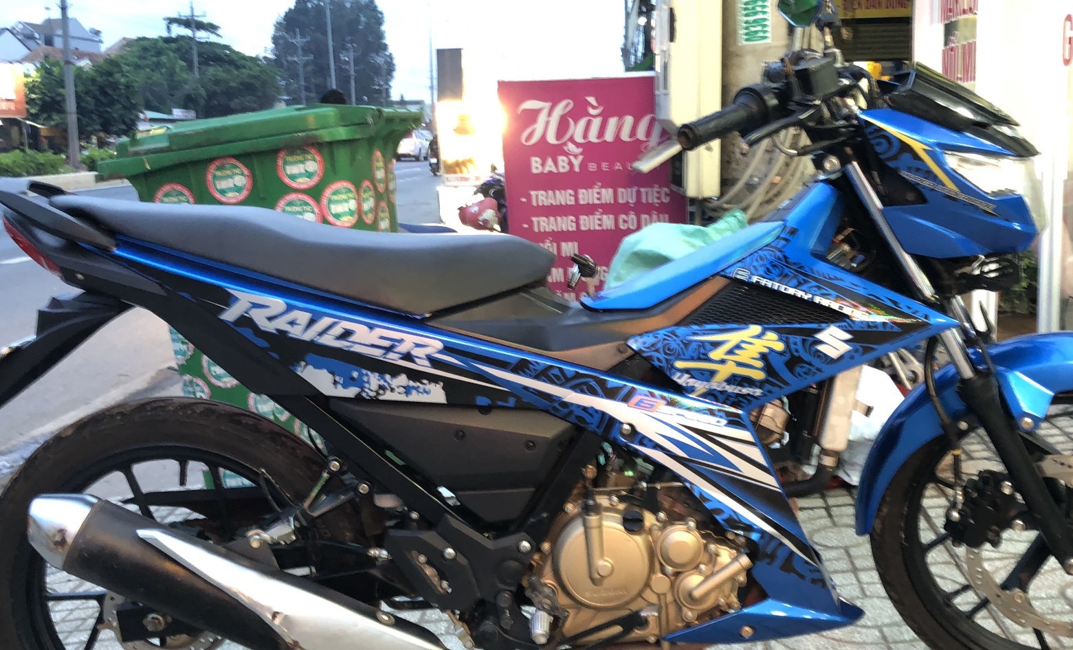 Tem rời raider fi hayabusa xanh đen