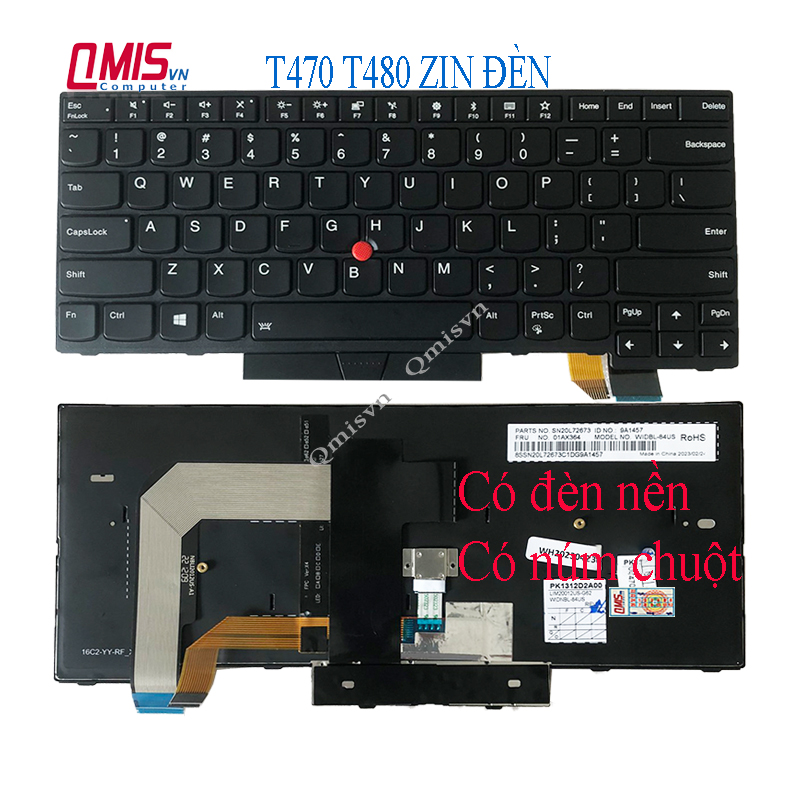Bàn phím laptop Lenovo Thinkpad T470 T480 – T470