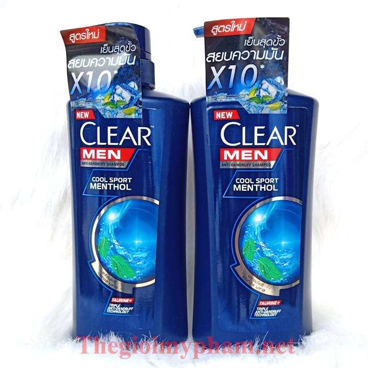 Combo 2 Chai Dầu Gội Clear Men 390g Thái Lan