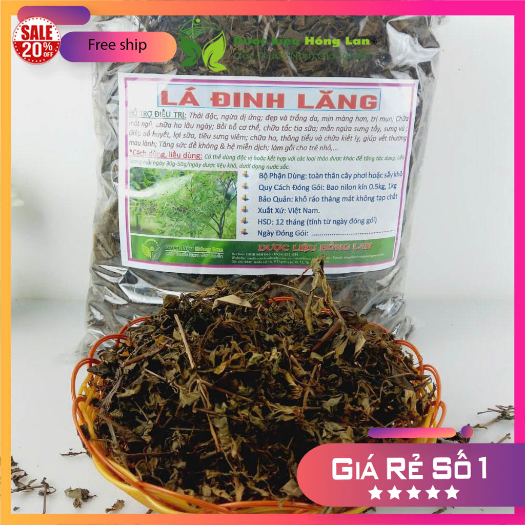 [FreeshipMAX] [HCM]Lá Đinh Lăng khô 1kg