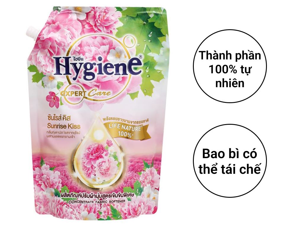 Nước xả vải Hygiene bình minh hồng 1.3 lít